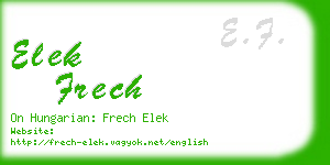 elek frech business card